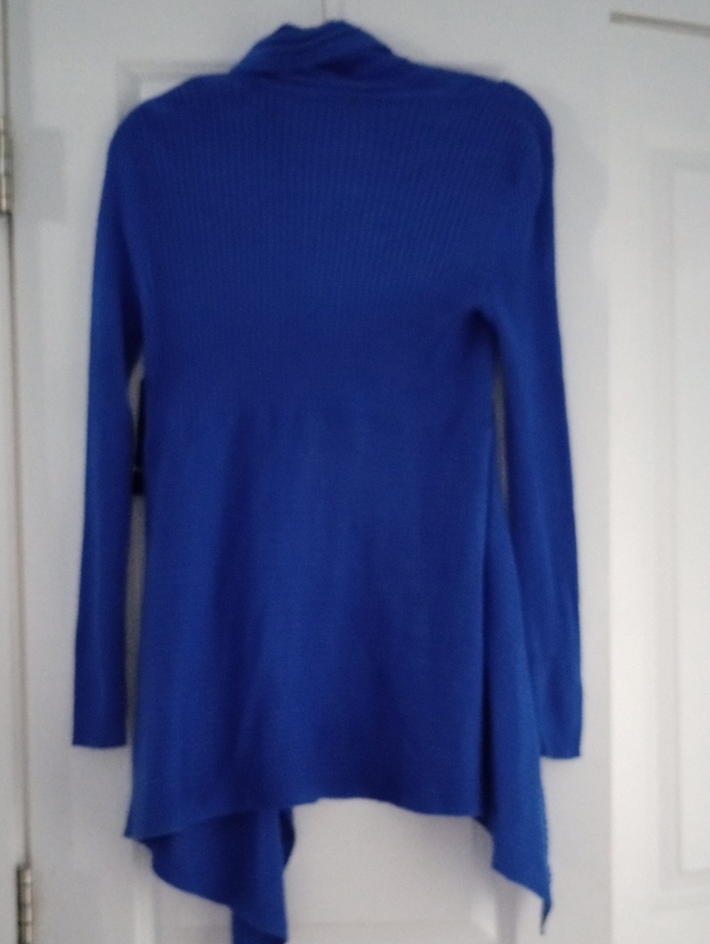 George Bright Blue Ribbed Open Front Cardigan - Picture 2 of 2